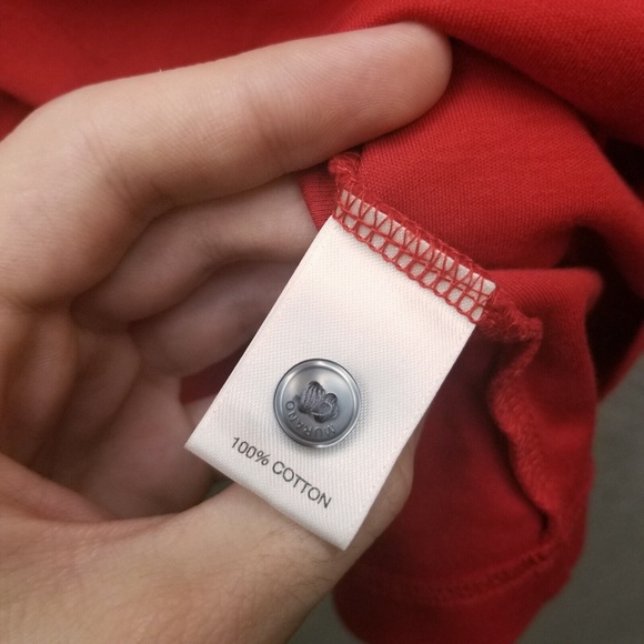 Murano Men's L Liquid Luxury Red Short Sleeve Polo 100% Cotton 47" 27.25" 10" - Picture 6 of 10